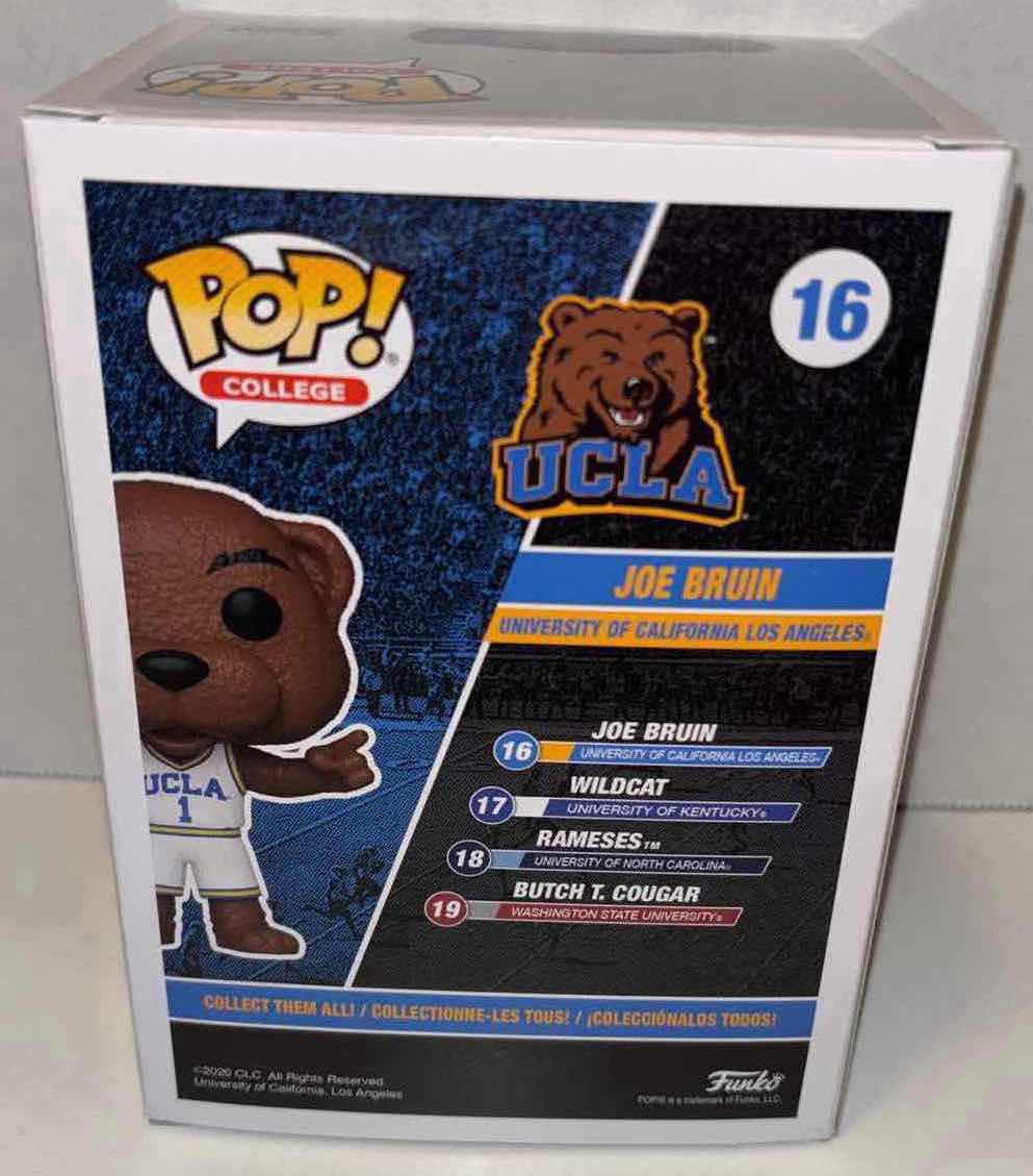 Photo 4 of NEW FUNKO POP! COLLEGE MASCOT VINYL FIGURE, UCLA #16 JOE BRUIN