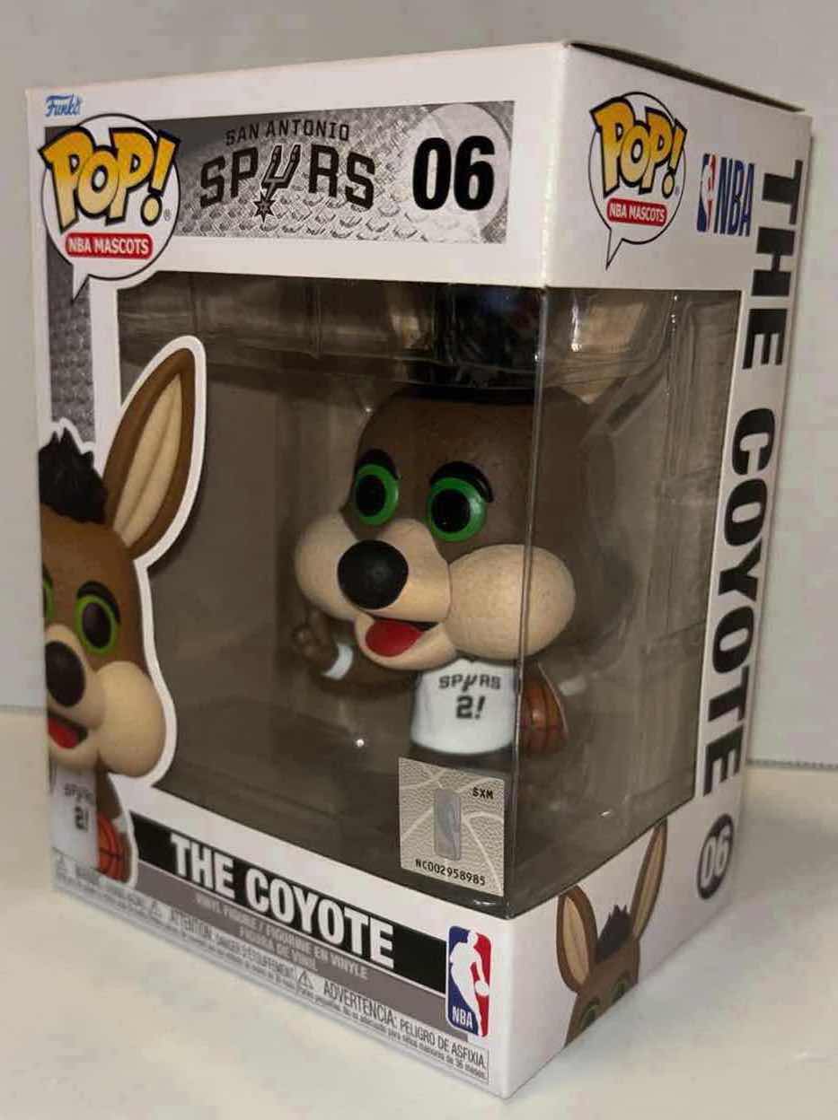 Photo 1 of NEW FUNKO POP! NBA MASCOTS VINYL FIGURE, SAN ANTONIO SPURS #06 THE COYOTE