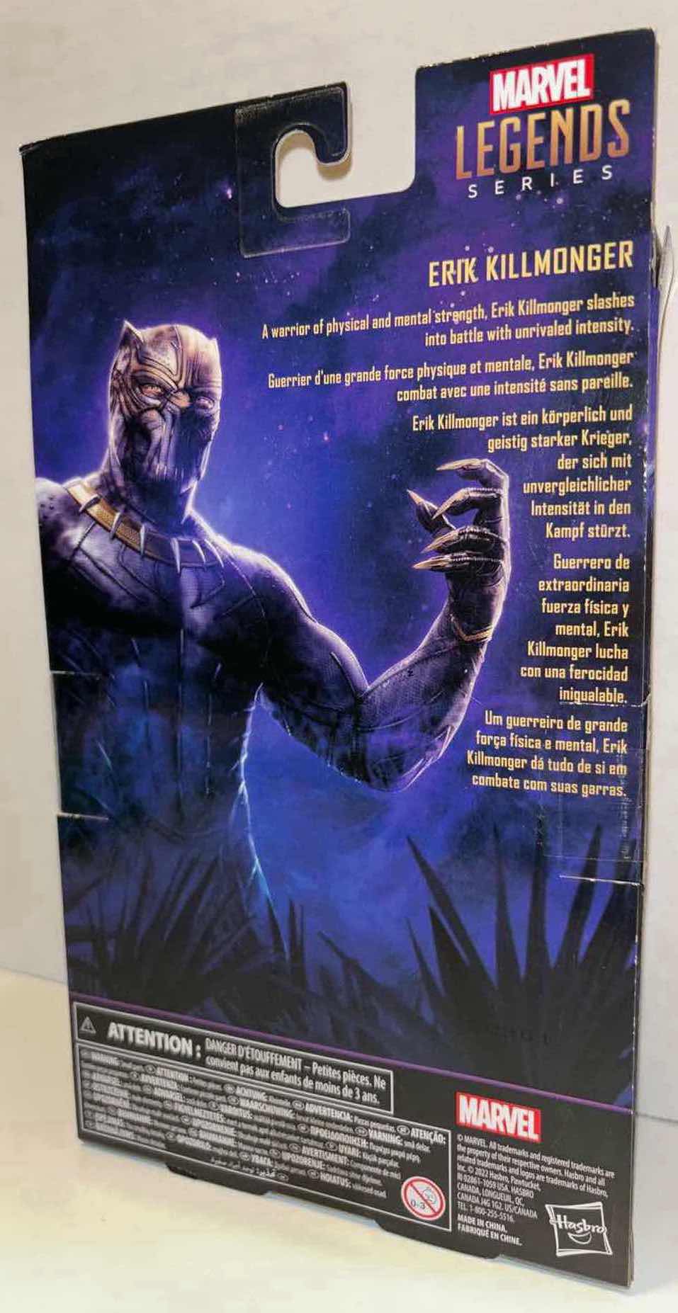 Photo 1 of NEW HASBRO LEGENDS SERIES ACTION FIGURE & ACCESSORIES, MARVEL STUDIOS BLACK PANTHER “ERIK KILLMONGER”