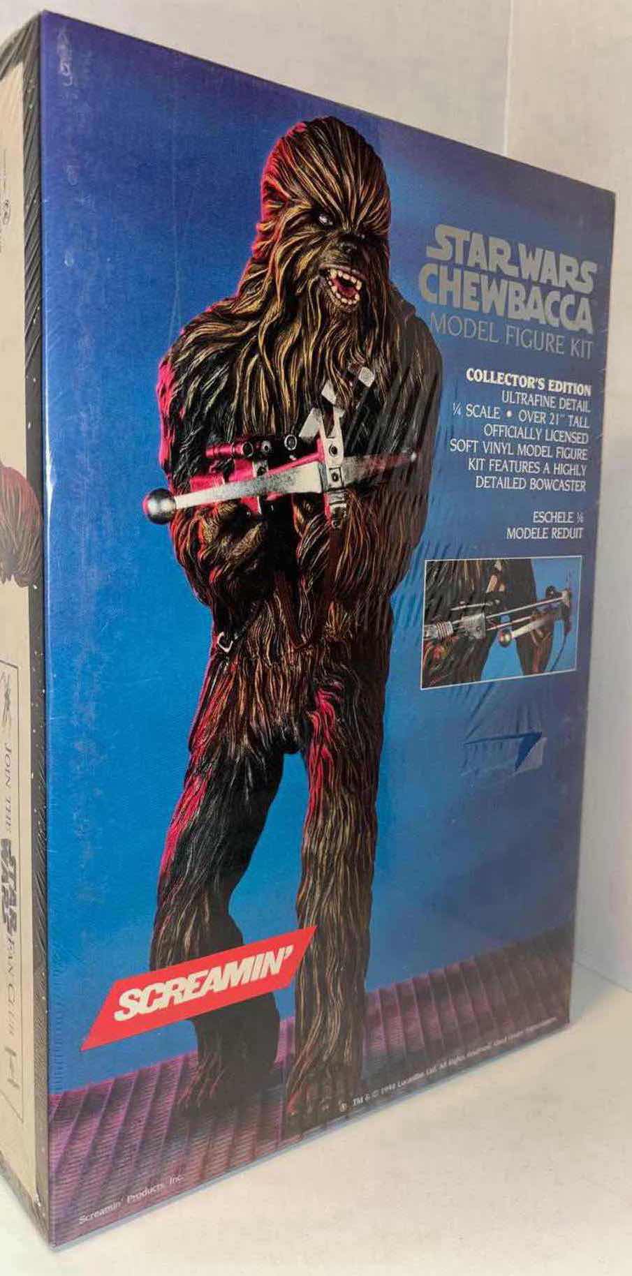 Photo 1 of BRAND NEW SCREAMIN’ 1994 COLLECTORS EDITION MODEL FIGURE KIT, STAR WARS “CHEWBACCA” (1/4 SCALE, 21” TALL)