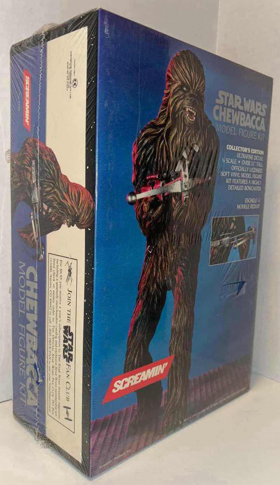 Photo 1 of BRAND NEW SCREAMIN’ 1994 COLLECTORS EDITION MODEL FIGURE KIT, STAR WARS “CHEWBACCA” (1/4 SCALE, 21” TALL)