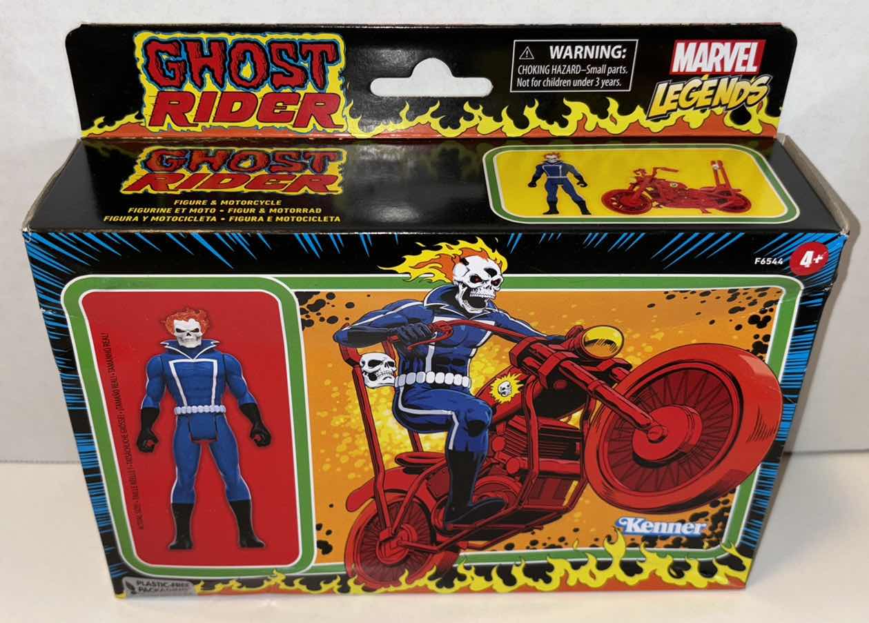 Photo 1 of NEW HASBRO KENNER MARVEL LEGENDS GHOST RIDER FIGURE & MOTORCYCLE