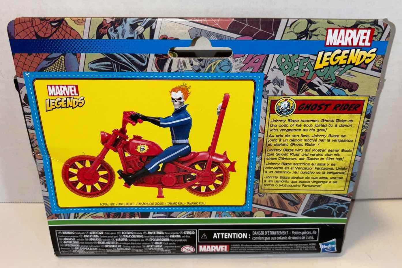 Photo 1 of NEW HASBRO KENNER MARVEL LEGENDS GHOST RIDER FIGURE & MOTORCYCLE