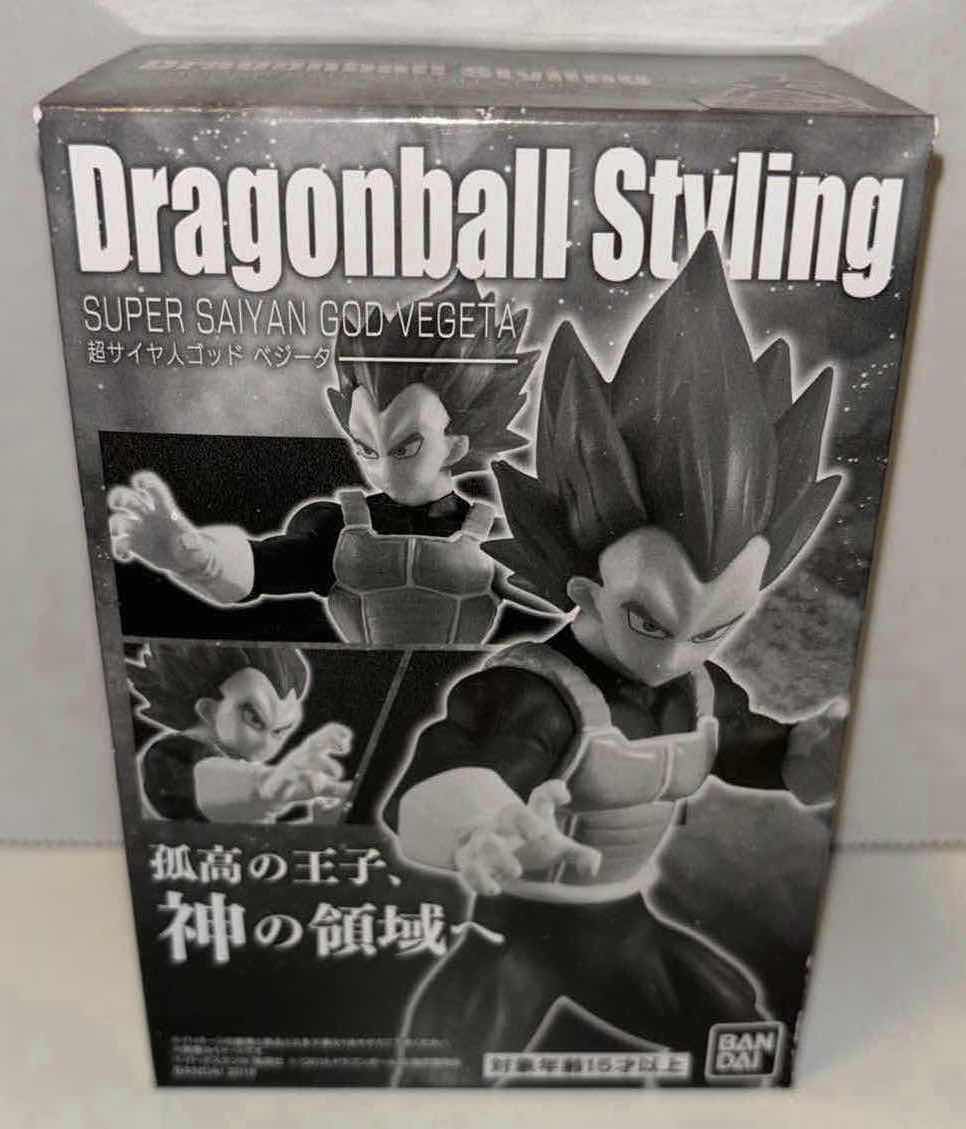 View 2 of NEW BANDAI DRAGON BALL STYLING STYLING 4.5” FIGURE,  “SUPER SAIYAN GOD VEGETA”