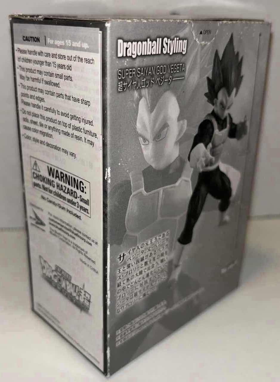 Photo 1 of NEW BANDAI DRAGON BALL STYLING STYLING 4.5” FIGURE,  “SUPER SAIYAN GOD VEGETA”