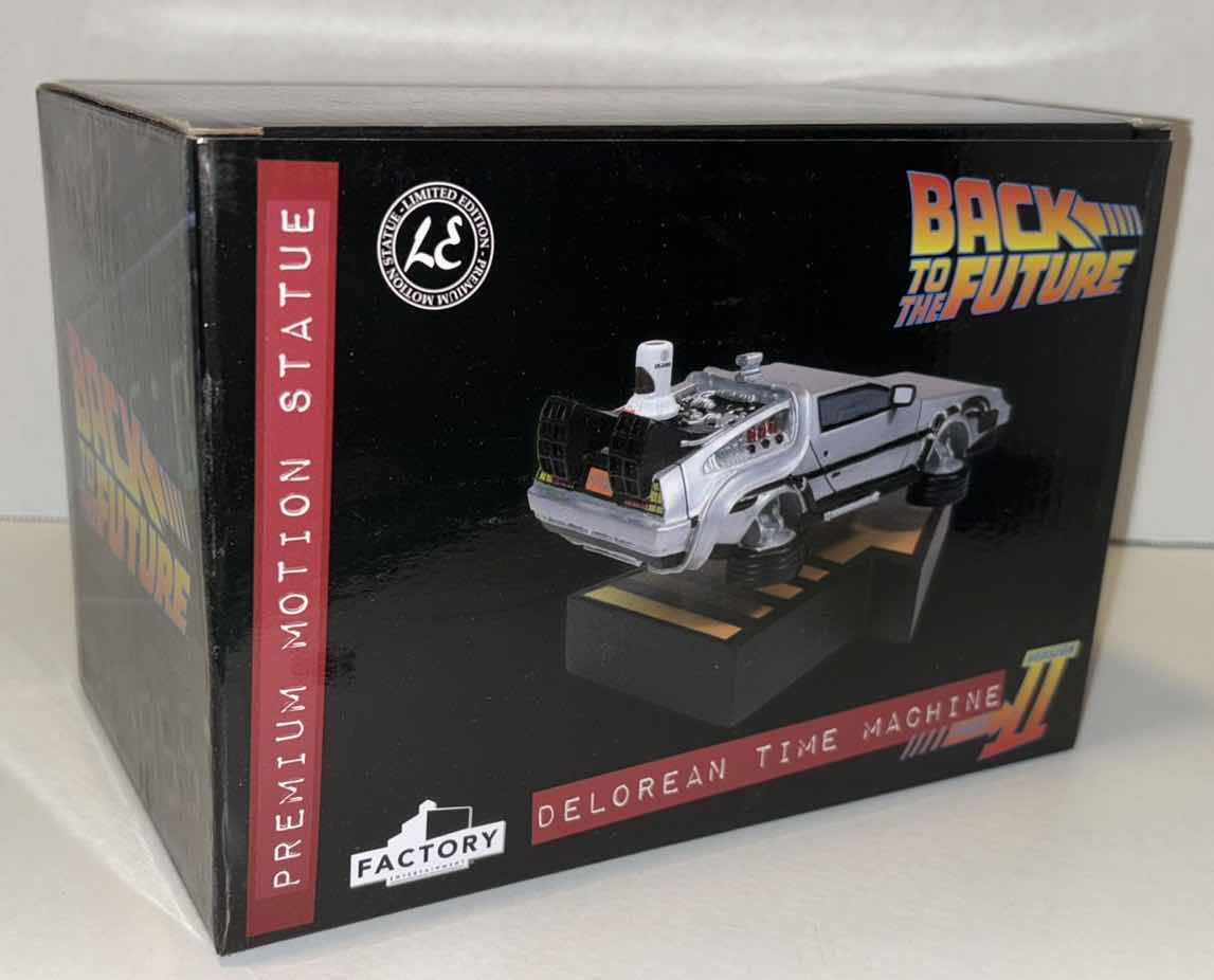 Photo 1 of NEW FACTORY ENTERTAINMENT LIMITED EDITION PREMIUM MOTION STATUE, BACK TO THE FUTURE “DELOREAN TIME MACHINE PART II VERSION”