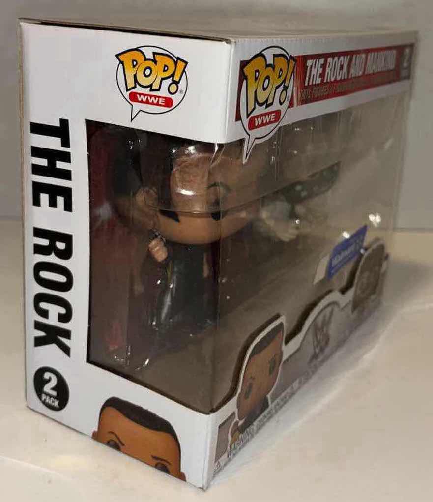 Photo 1 of NEW FUNKO POP! WWE WALMART EXCLUSIVE VINYL FIGURE 2-PACK, THE ROCK & MANKIND