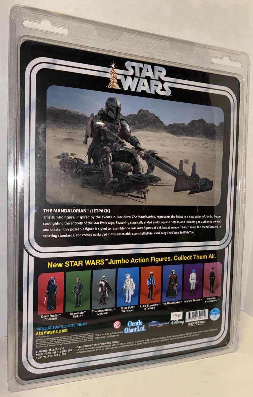 Photo 1 of NEW HASBRO GENTLE GIANT LTD STAR WARS 12” JUMBO ACTION FIGURE W ACCESSORIES, “THE MANDALORIAN (JETPACK)”