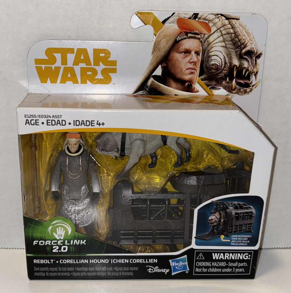 Photo 1 of NEW HASBRO STAR WARS FORCE LINK 2.0 REBOLT & CORELLIAN HOUND 3.75” ACTION FIGURE & ACCESSORIES 