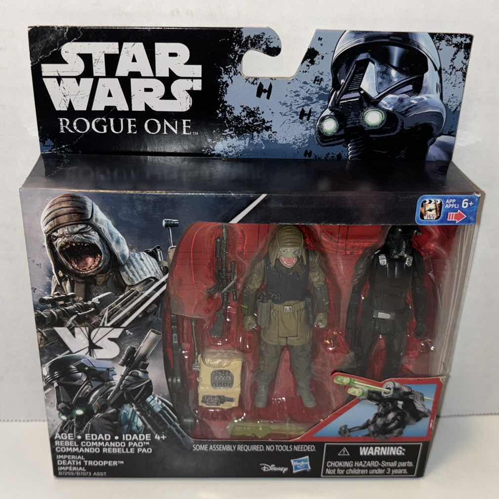 Photo 1 of NEW HASBRO STAR WARS ROGUE ONE ACTION FIGURE & ACCESSORIES 2-PACK “REBEL COMMANDO PAO” & “IMPERIAL DEATH TROOPER”