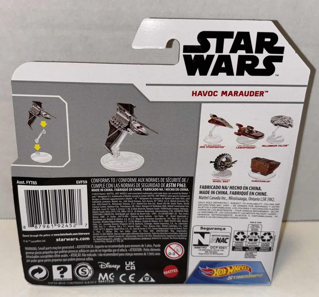 Photo 1 of NEW MATTEL HOT WHEELS STAR WARS STARSHIPS DIE-CAST VEHICLE, “HAVOC MARAUDER”