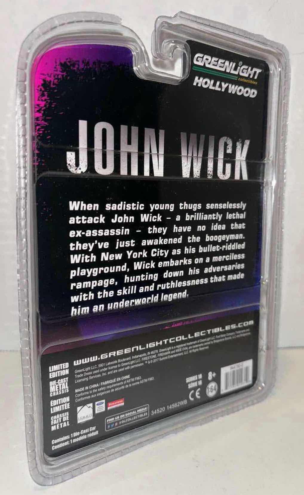 Photo 1 of NEW GREENLIGHT COLLECTIBLES HOLLYWOOD LIMITED EDITION 1:64 SCALE DIE-CAST METAL VEHICLE, JOHN WICK 1969 FORD MUSTANG BOSS 429