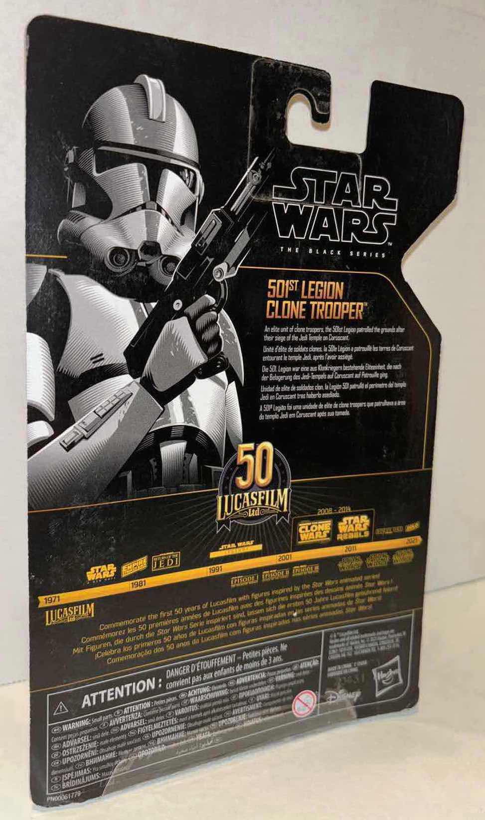 Photo 1 of NEW HASBRO STAR WARS 50TH ANNIVERSARY THE BLACK SERIES ACTION FIGURE & ACCESSORIES “501ST LEGION CLONE TROOPER”