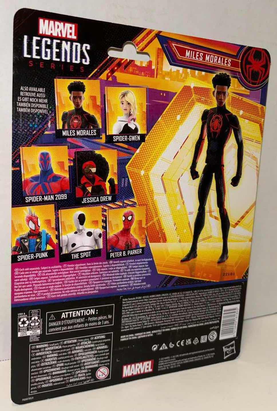 Photo 1 of $36 NEW HASBRO MARVEL LEGENDS SERIES ACTION FIGURE & ACCESSORIES, SPIDER-MAN ACROSS THE SPIDER-VERSE PART ONE “MILES MORALES”