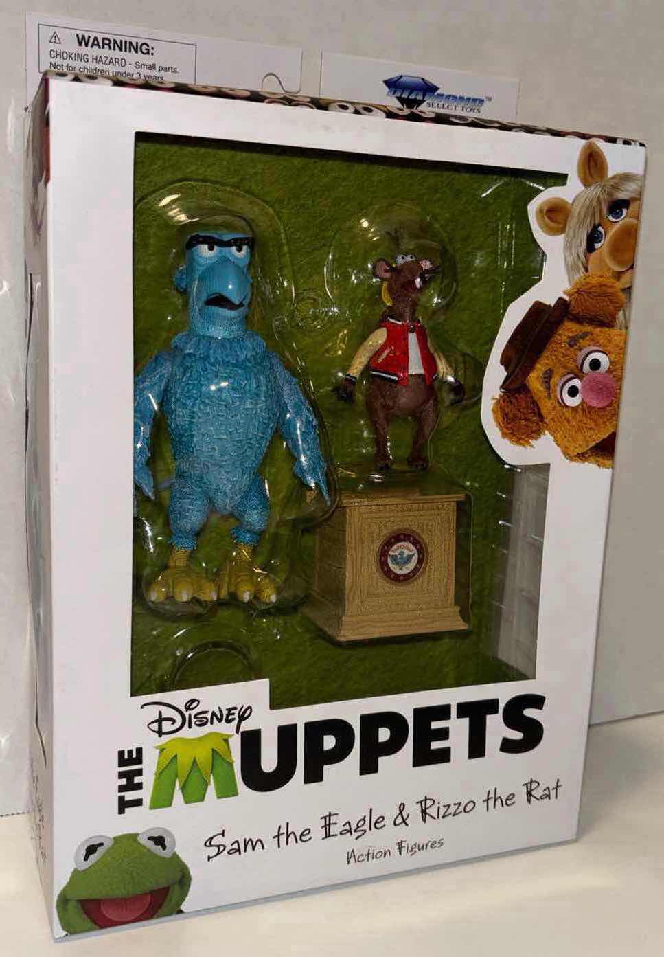 Photo 1 of NEW DIAMOND SELECT TOYS DISNEY THE MUPPETS ACTION FIGURES & ACCESSORIES 2-PACK, “SAM THE EAGLE & RIZZO THE RAT”