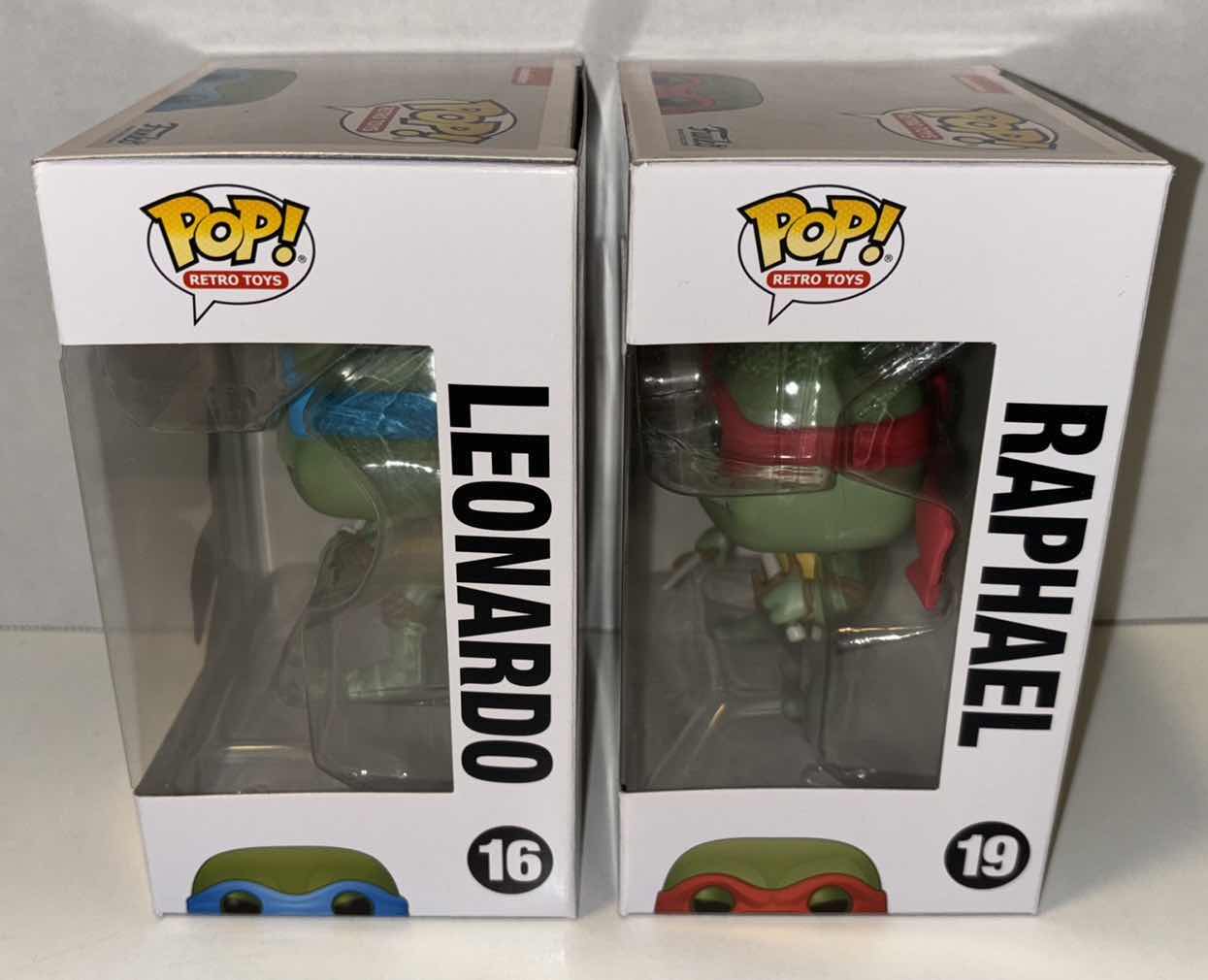 Photo 1 of NEW FUNKO POP! RETRO TOYS VINYL FIGURE, 2-PACK TEENAGE MUTANT NINJA TURTLES #16 LEONARDO & #19 RAPHAEL