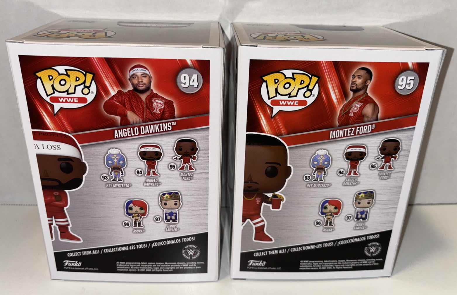 Photo 1 of NEW FUNKO POP! WWE VINYL FIGURE, 2-PACK #94 ANGELO DAWKINS & #95 MONTEZ FORD