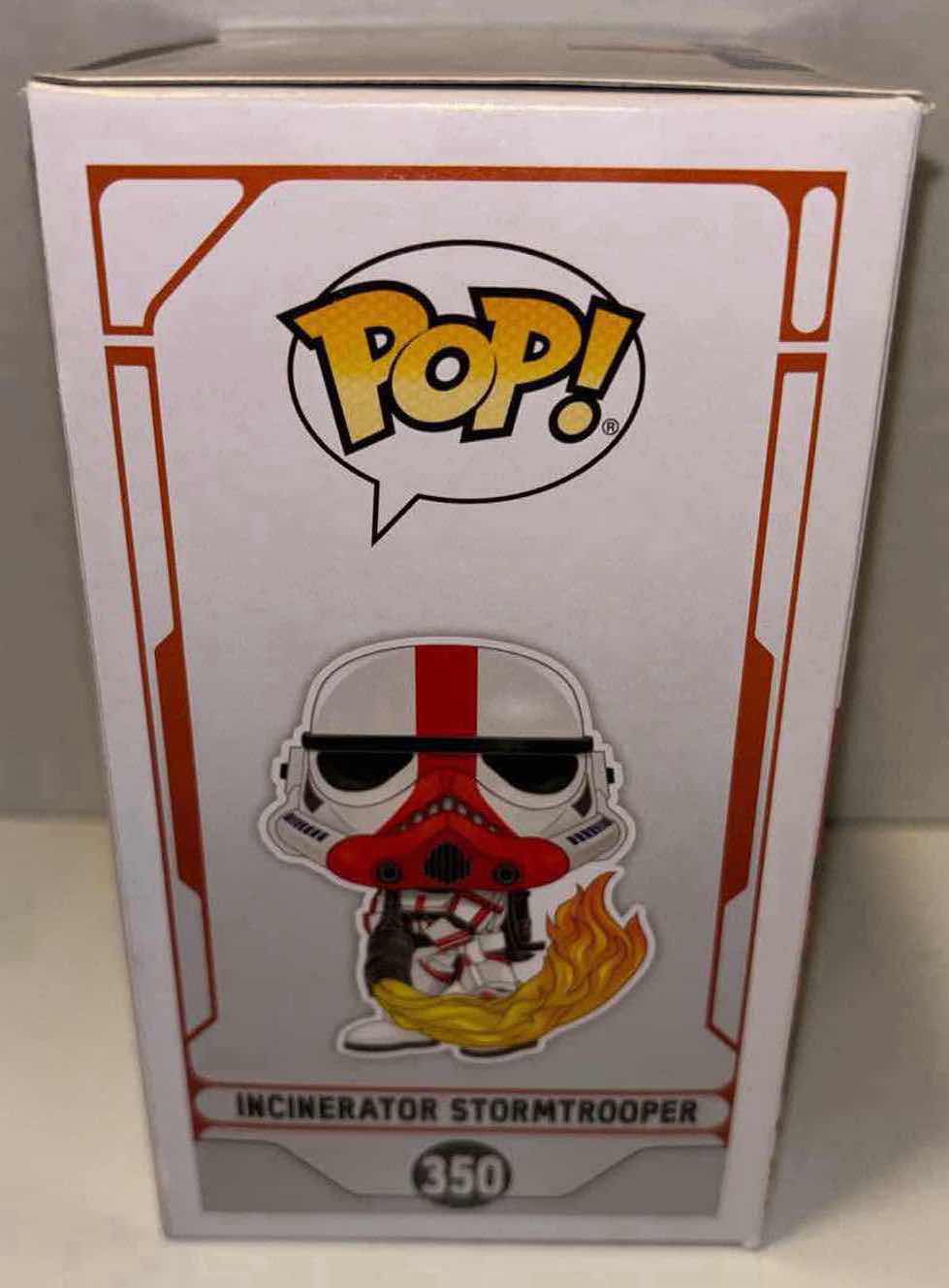 Photo 1 of NEW FUNKO POP! STAR WARS THE MANDALORIAN BOBBLE-HEAD VINYL FIGURE, #350 INCINERATOR STORMTROOPER