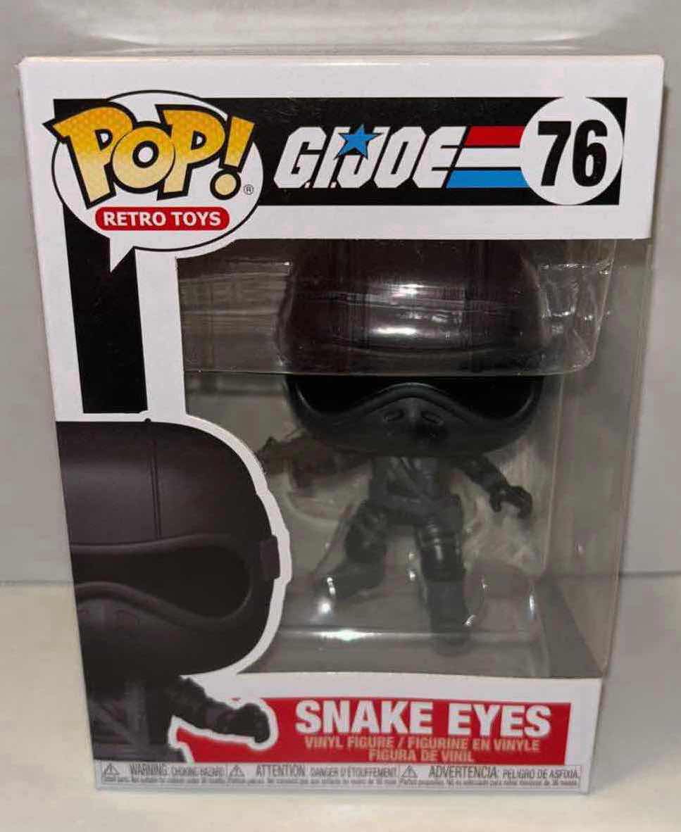 Photo 1 of NEW FUNKO POP! RETRO TOYS G.I. JOE VINYL FIGURE, #76 SNAKE EYES