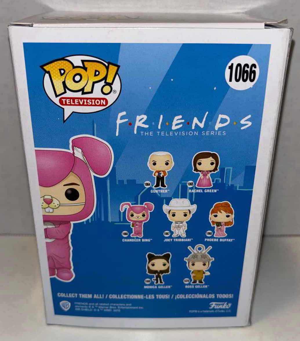 Photo 1 of NEW FUNKO POP! TELEVISION FRIENDS 2021 TARGET CON LIMITED EDITION EXCLUSIVE FLOCKED VINYL FIGURE, #1066 CHANDLER BING