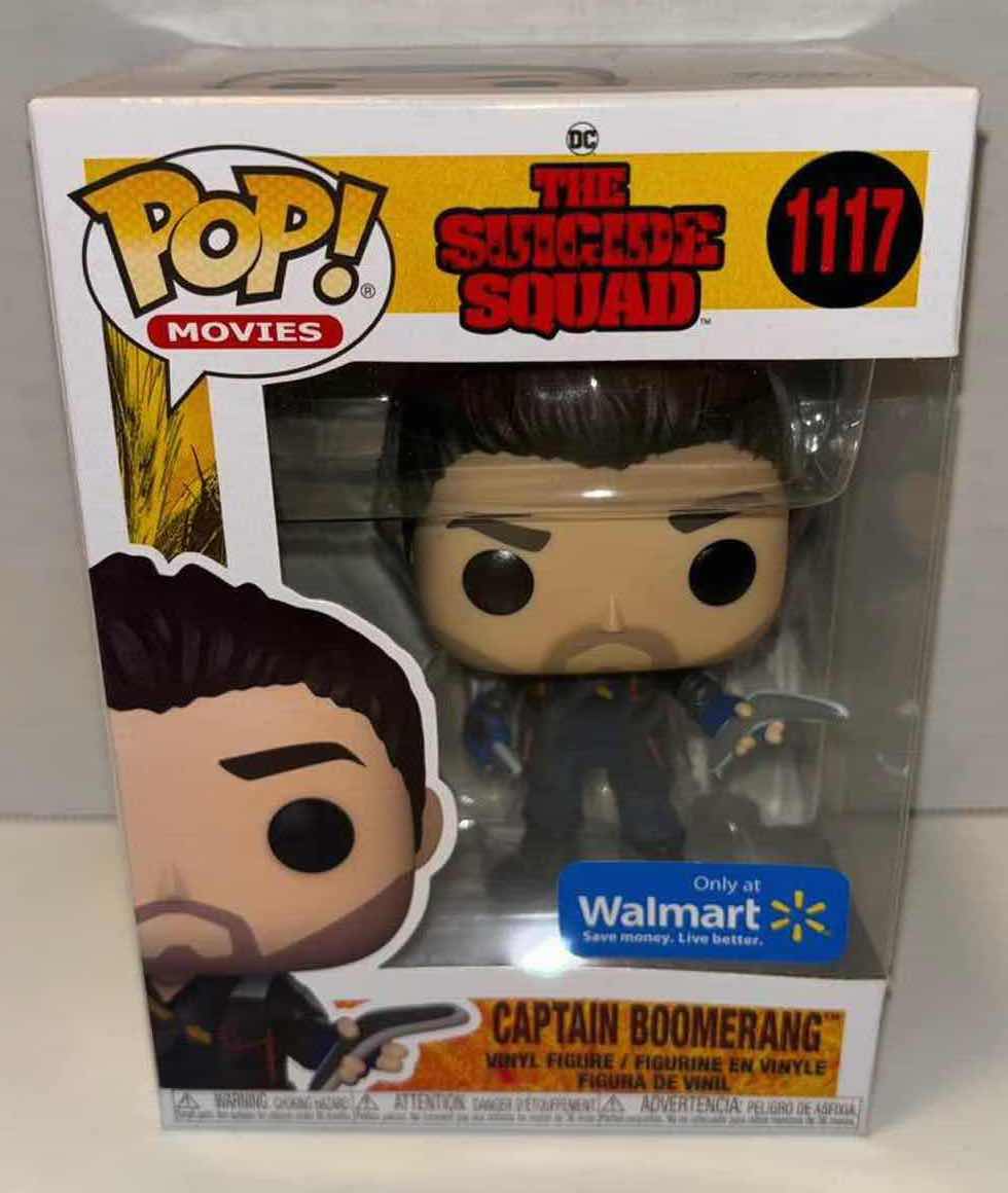 Photo 1 of NEW FUNKO POP! MOVIES DC THE SUICIDE SQUAD WALMART EXCLUSIVE VINYL FIGURE, #1117 CAPTAIN BOOMERANG