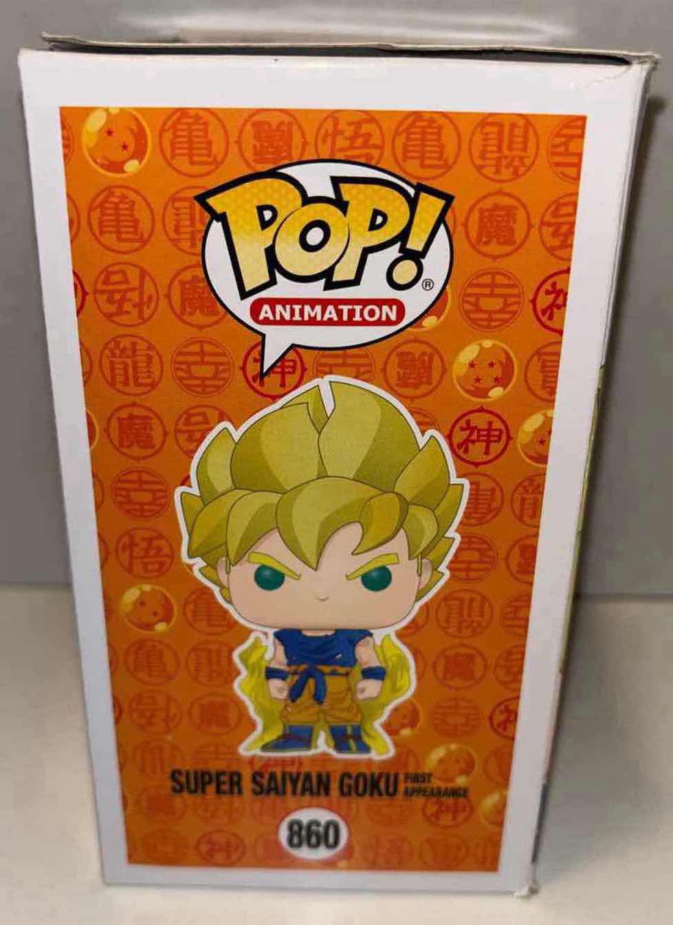 Photo 3 of NEW FUNKO POP! ANIMATION DRAGONBALL Z VINYL FIGURE, #860 SUPER SAIYAN GOKU FIRST APPEARANCE
