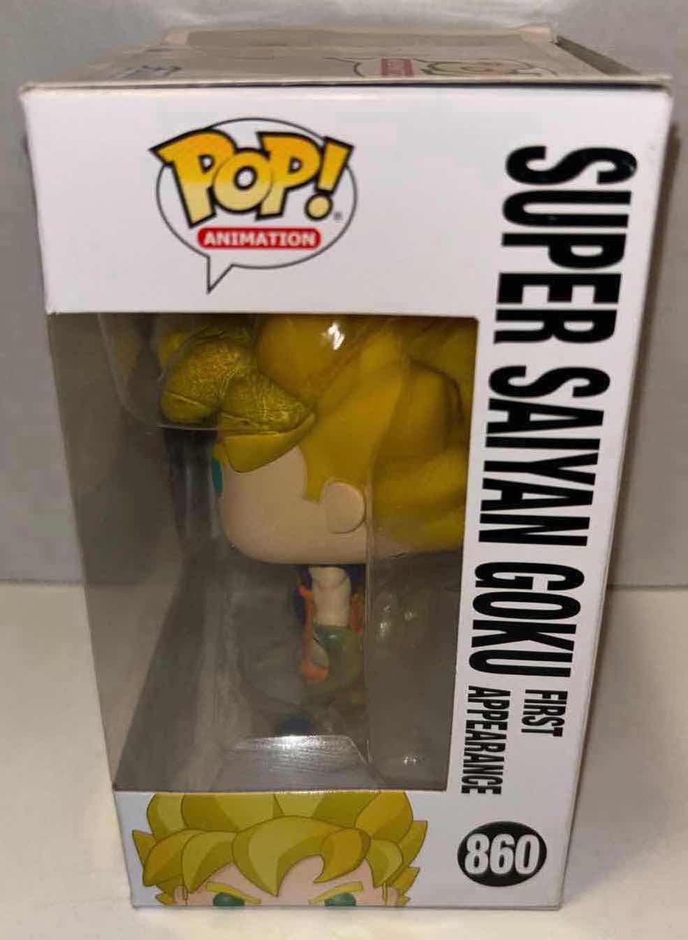 Photo 1 of NEW FUNKO POP! ANIMATION DRAGONBALL Z VINYL FIGURE, #860 SUPER SAIYAN GOKU FIRST APPEARANCE