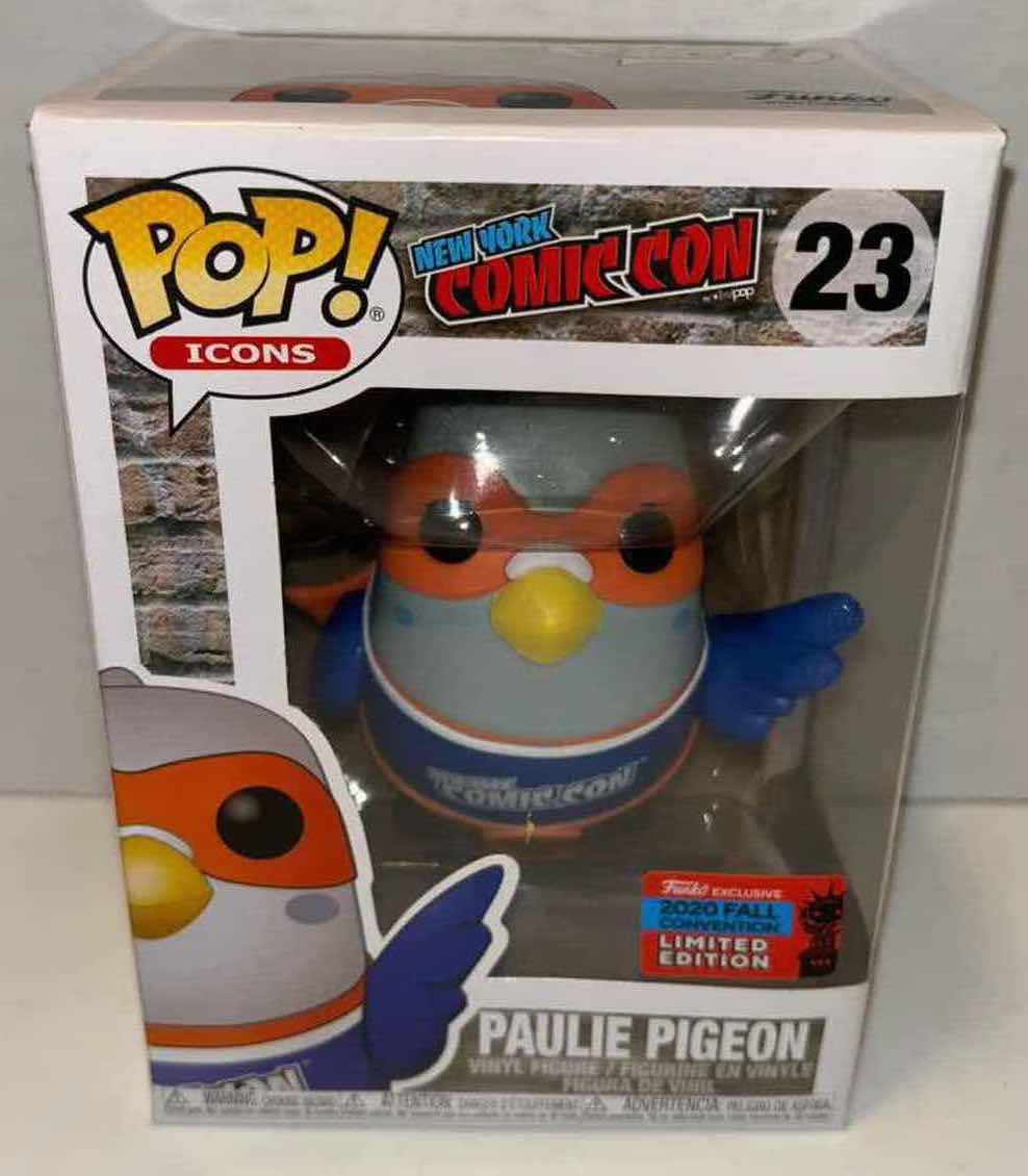 Photo 1 of NEW FUNKO POP! ICONS NEW YORK COMIC CON 2020 FALL CONVENTION LIMITED EDITION VINYL FIGURE,  #23 PAULIE PIGEON