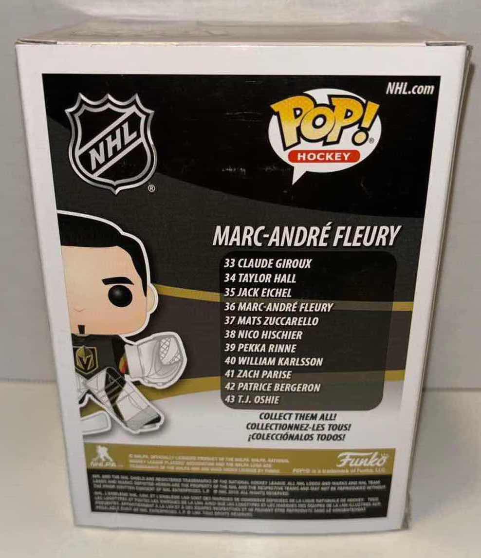 Photo 1 of LNEW FUNKO POP! NHL HOCKEY VINYL FIGURE, VEGAS GOLDEN KNIGHTS #36 MARC-ANDRÉ FLEURY