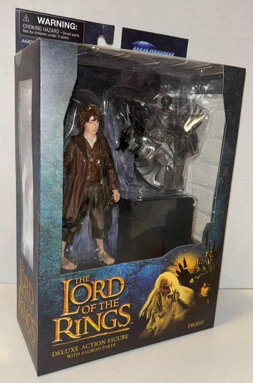 Photo 1 of NEW DIAMOND SELECT TOYS THE LORD OF THE RINGS DELUXE ACTION FIGURE W SAURON PARTS “FRODO”