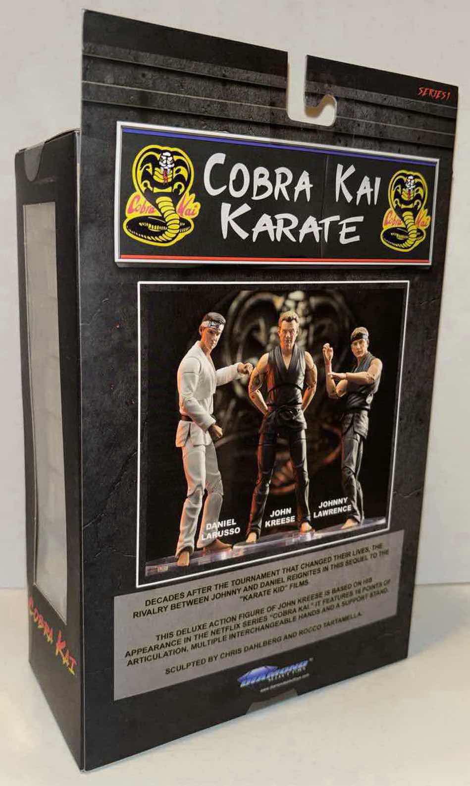 Photo 1 of NEW DIAMOND SELECTS TOYS COBRA KAI SERIES 1 ACTION FIGURE & ACCESSORIES “JOHN KREESE”