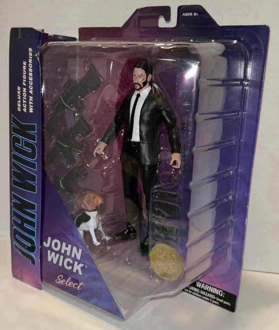 Photo 1 of NEW DIAMOND SELECT TOYS JOHN WICK DELUXE ACTION FIGURE W ACCESSORIES “JOHN WICK SELECT”
