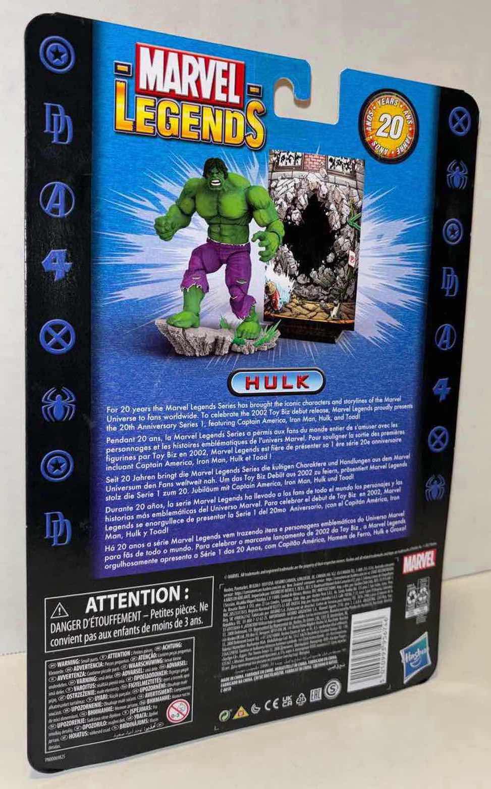 Photo 1 of NEW HASBRO MARVEL LEGENDS 20 YEAR ANNIVERSARY SERIES 1 “HULK” ACTION FIGURE & ACCESSORIES