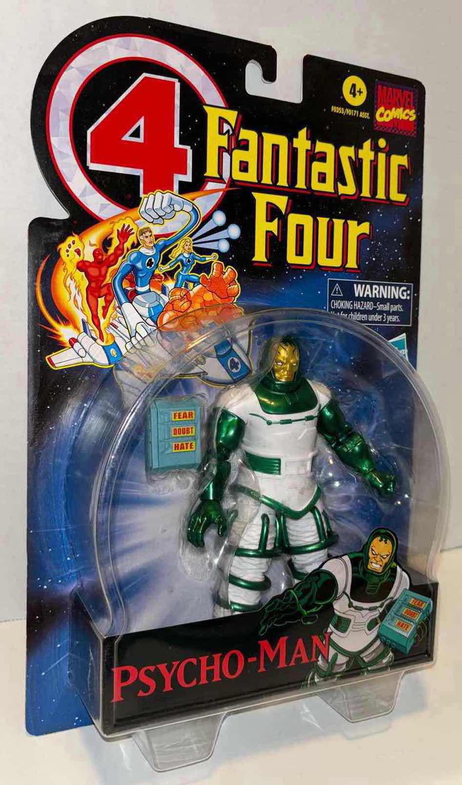 Photo 1 of NEW HASBRO MARVEL COMICS RETRO FANTASTIC FOUR ACTION FIGURE & ACCESSORIES “PSYCHO-MAN”