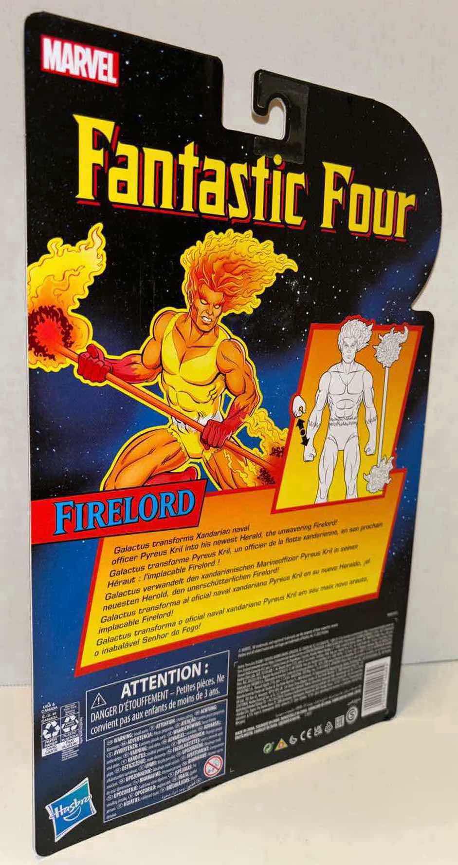 Photo 1 of NEW HASBRO MARVEL COMICS RETRO FANTASTIC FOUR ACTION FIGURE & ACCESSORIES “FIRELORD”