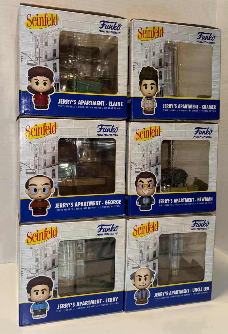 Photo 1 of NEW FUNKO MINI MOMENTS SEINFELD JERRY’S APARTMENT VINYL FIGURES & PLAYSETS, SET OF 6