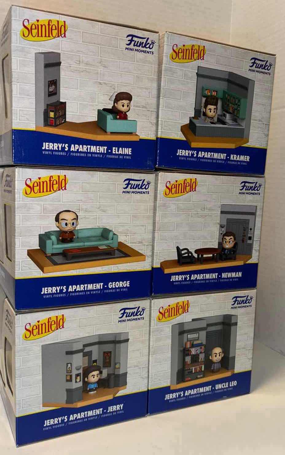 Photo 1 of NEW FUNKO MINI MOMENTS SEINFELD JERRY’S APARTMENT VINYL FIGURES & PLAYSETS, SET OF 6