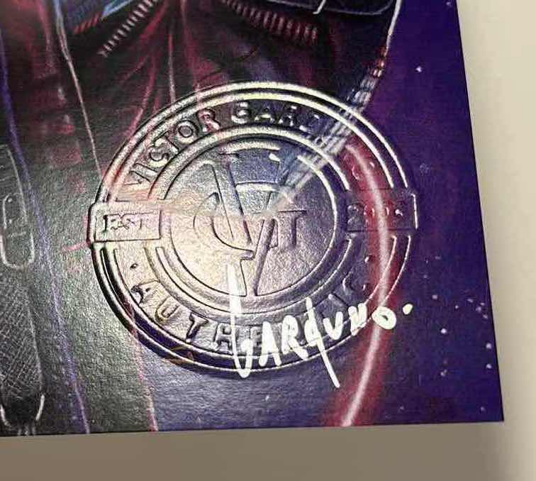 Photo 1 of VICTOR GARDUNO “HOOKED ON A FEELING” 11” X 17” INFINITY GLOSS UNFRAMED PRINT W EMBOSSED SEAL, DIGITAL SIGNATURE & OFFICIAL SIGNATURE W COA INCLUDED, STORED IN A RIGID PRINT PROTECTOR SLEEVE