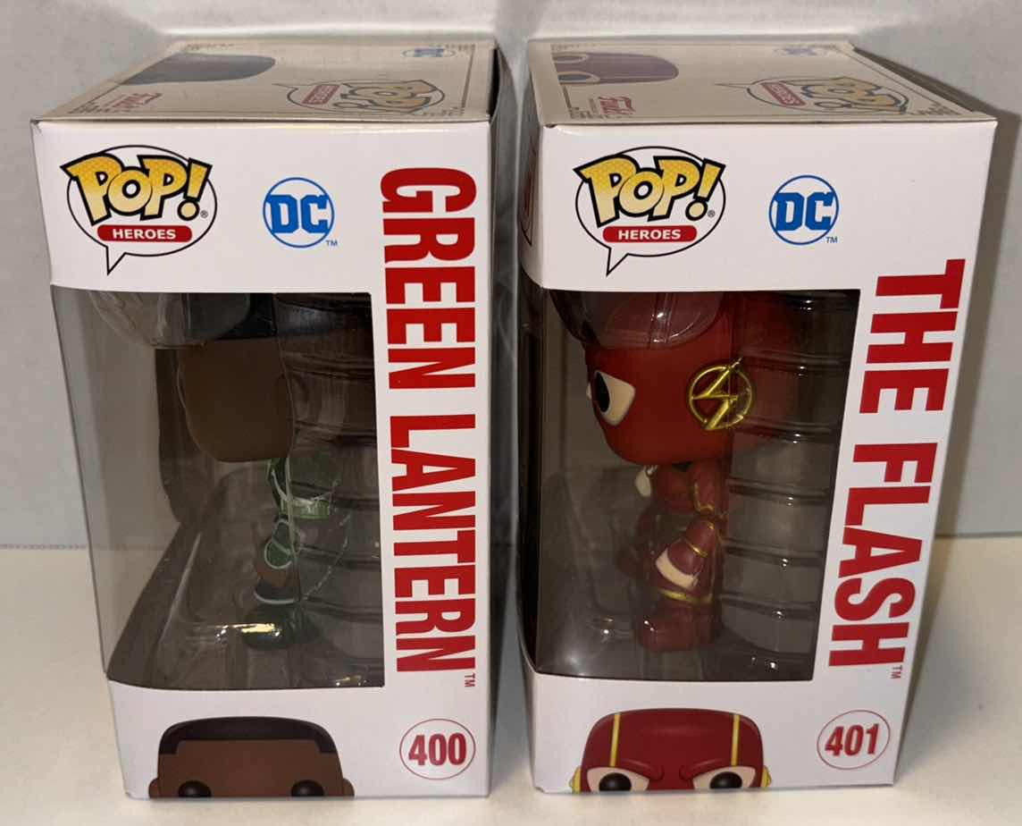 Photo 1 of NEW FUNKO POP! HEROES 2-PACK  DC IMPERIAL PALACE VINYL FIGURES, #400 “GREEN LANTERN” & #401 “THE FLASH”