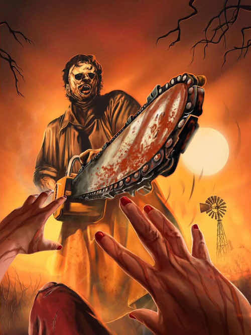 Photo 1 of NEW SPOOKHOUSE STUDIOS 18” x 24” TEXAS CHAINSAW MASSACRE POSTER (3)