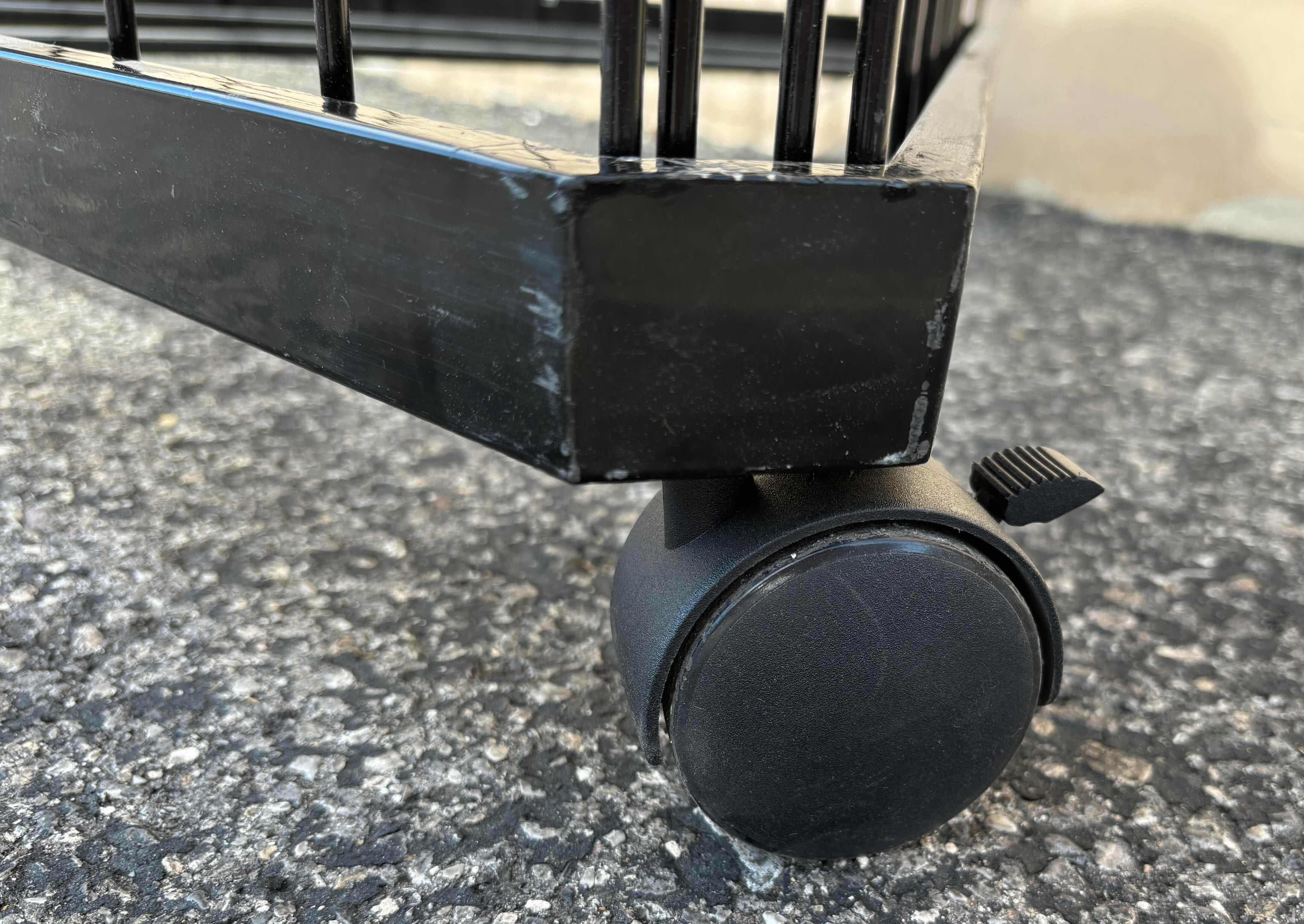 Photo 1 of BLACK TRIANGLE WIRE GRID & GRID WALL TOWER W BASE & CASTER WHEELS (2’ x 6’ H6.6’)