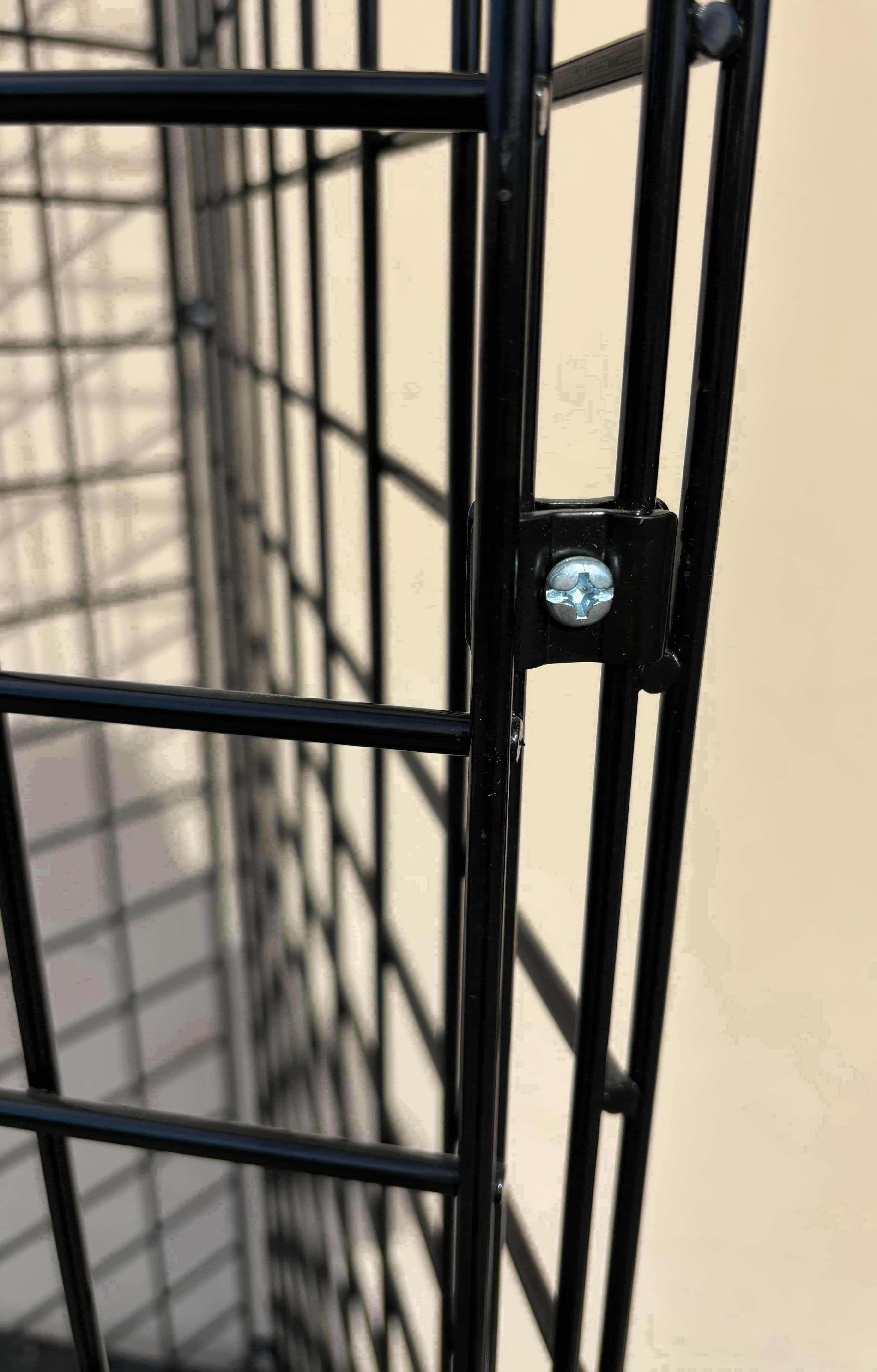 Photo 1 of $170 BLACK TRIANGLE WIRE GRID & GRID WALL TOWER W BASE & CASTER WHEELS (2’ x 6’ H6.6’)