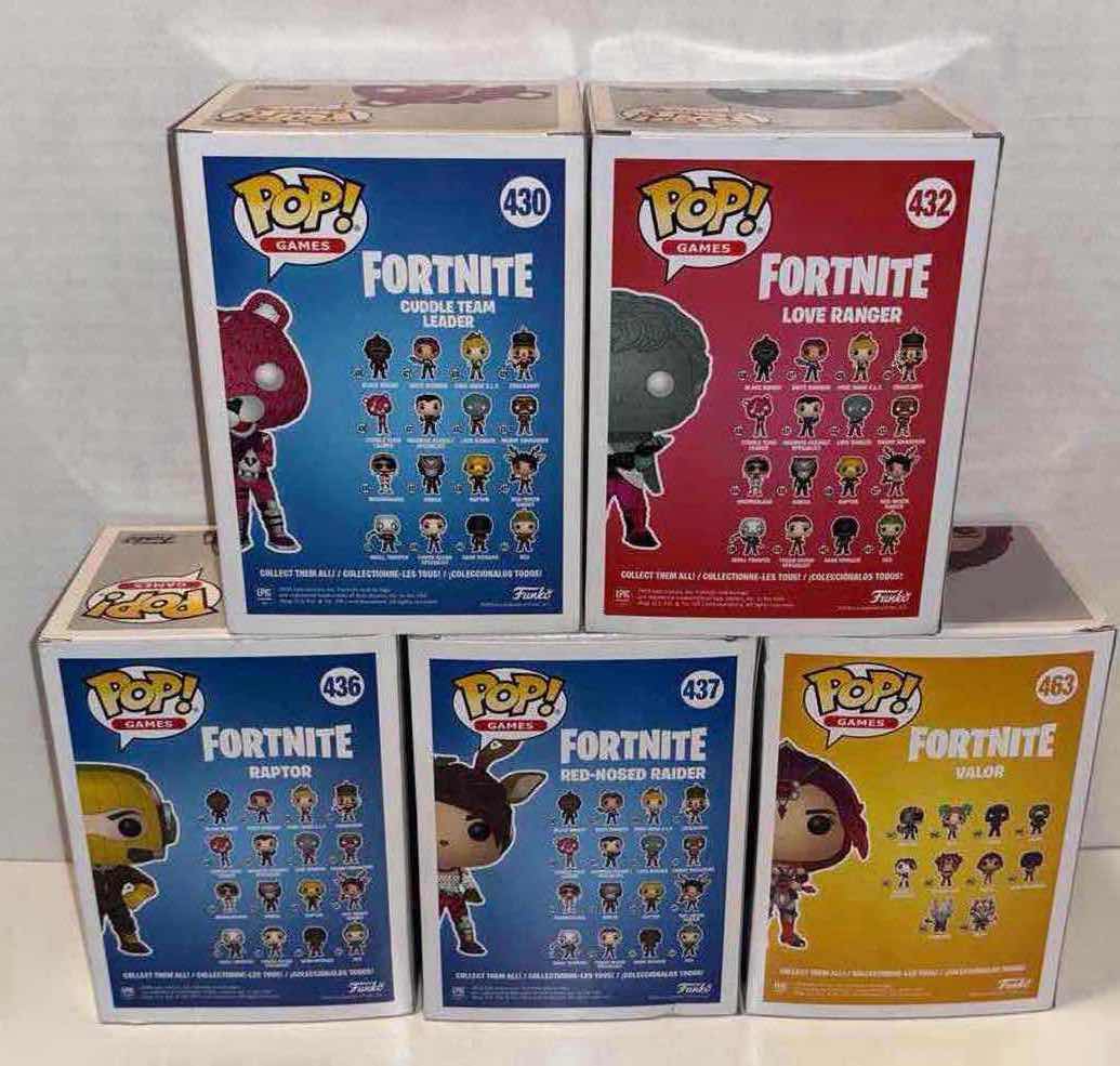 Photo 1 of NEW FUNKO POP! 5-PACK FORTNITE VINYL FIGURES, #’S 430, 432, 436, 437, 463