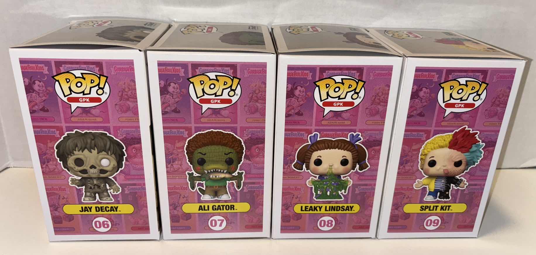 Photo 1 of NEW FUNKO POP! 4-PACK GARBAGE PAIL KIDS VINYL FIGURES, #06 JAY DECAY #07 ALI GATOR #08 LEAKY LINDSAY #09 SPLIT KIT