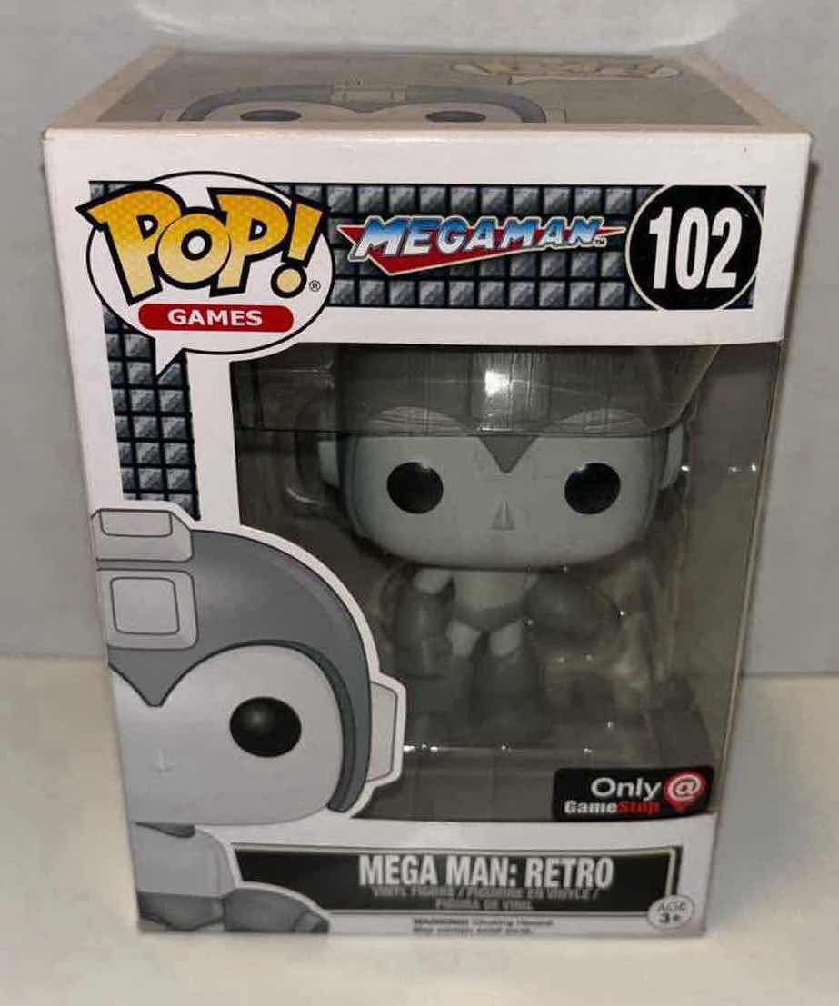 Photo 1 of NEW FUNKO POP! GAMES VINYL FIGURE, GAMESTOP EXCLUSIVE #102 MEGA MAN: RETRO