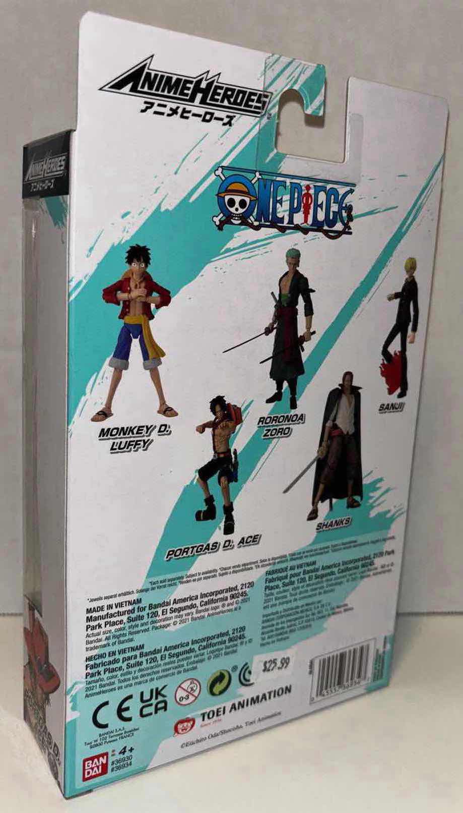 Photo 1 of NEW BANDAI ONE PIECE ANIME HEROES “PORTGAS D. ACE” ACTION FIGURE & ACCESSORIES
