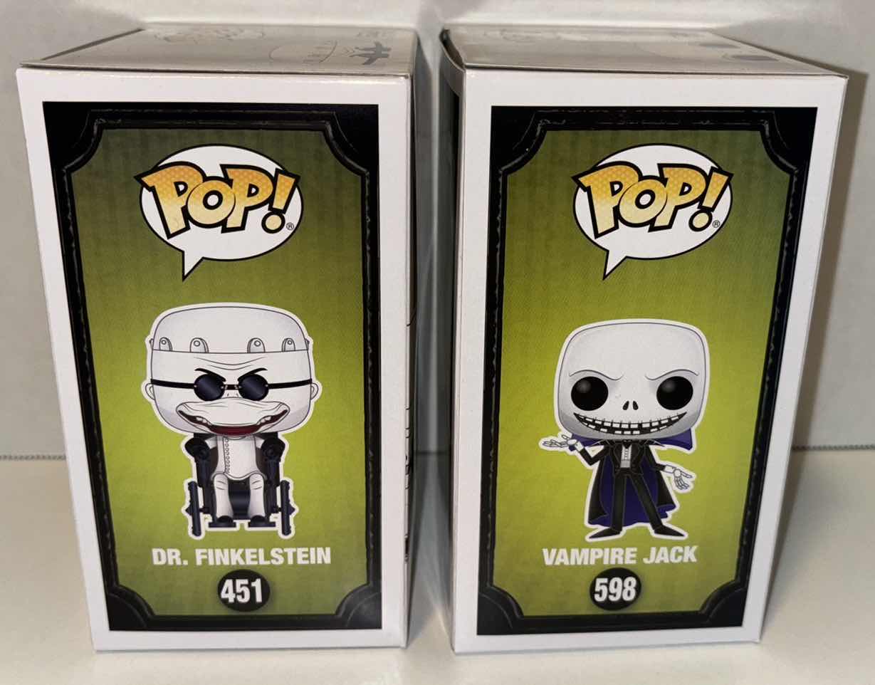Photo 1 of NEW FUNKO POP! DISNEY VINYL FIGURES, #451 DR. FINKELSTEIN & #598 VAMPIRE JACK