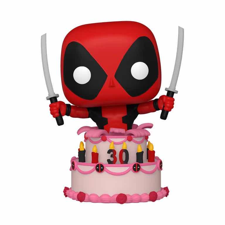 Photo 1 of NEW FUNKO POP! MARVEL BOBBLE-HEAD VINYL FIGURES, 30TH ANNIVERSARY #776 DEADPOOL IN CAKE & #779 ROMAN SENATOR DEADPOOL