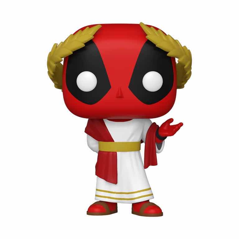 Photo 1 of NEW FUNKO POP! MARVEL BOBBLE-HEAD VINYL FIGURES, 30TH ANNIVERSARY #776 DEADPOOL IN CAKE & #779 ROMAN SENATOR DEADPOOL