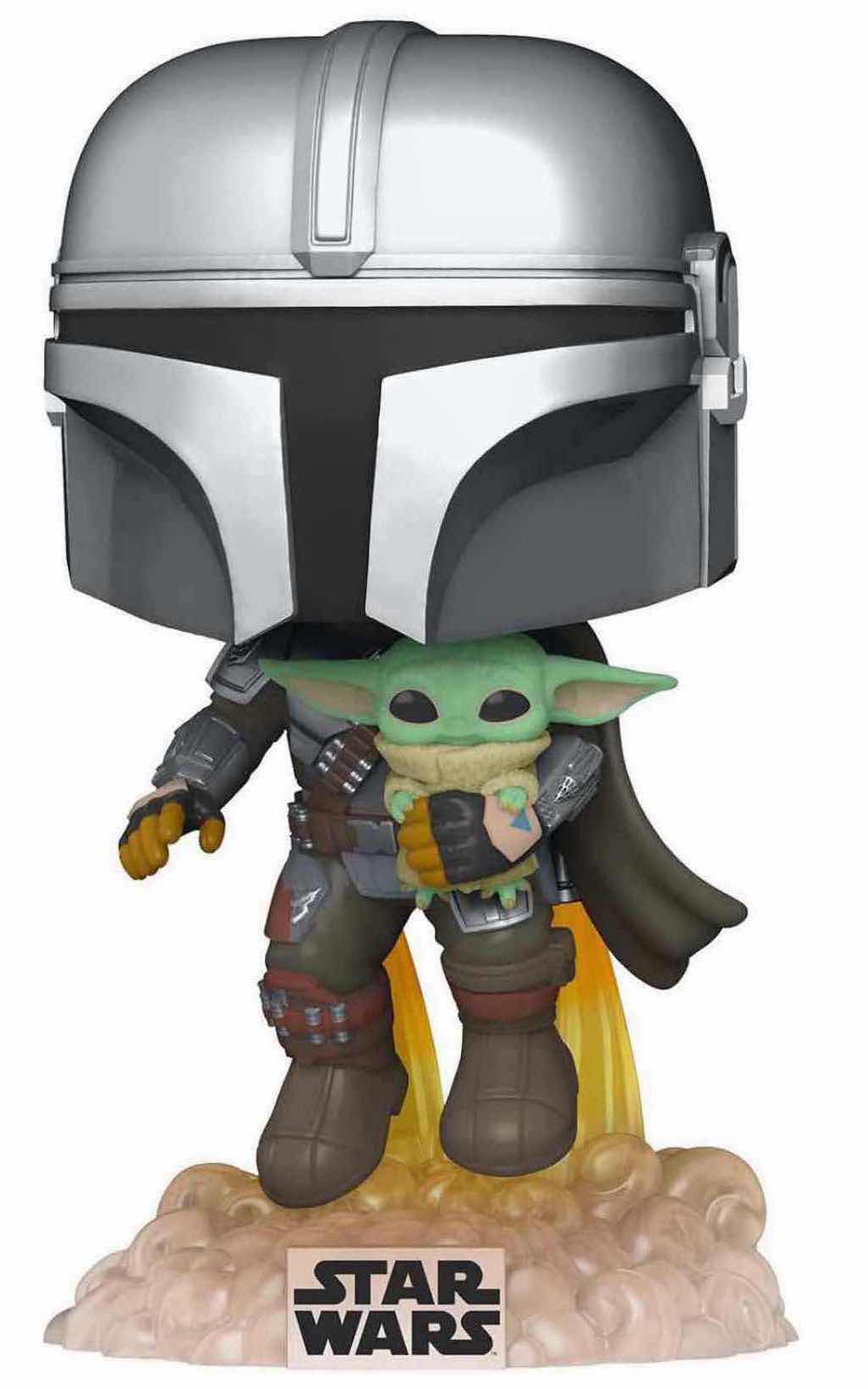 Photo 1 of NEW FUNKO POP! STAR WARS BOBBLE-HEAD VINYL FIGURES, #345 THE MANDALORIAN (GLOW IN THE DARK) & #402 THE MANDALORIAN WITH THE CHILD